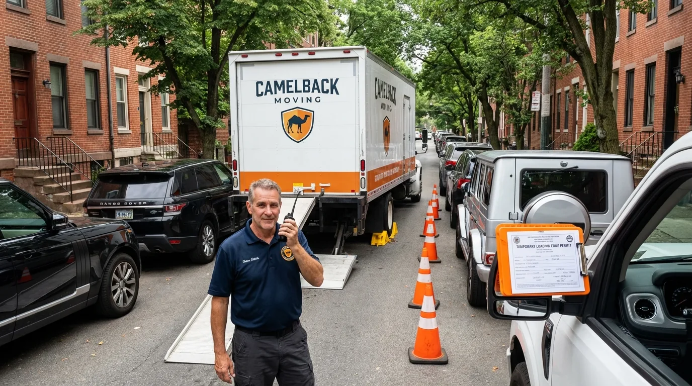 City street loading permit setup in East Meadow, NY